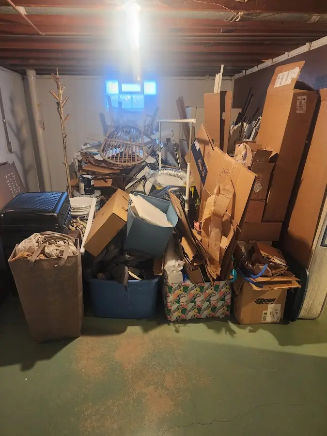 Roll-off dumpster container at job site for 20 Yard Dumpster Rental in Wellfleet